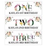 FLOWER AGE BIRTHDAY BANNER