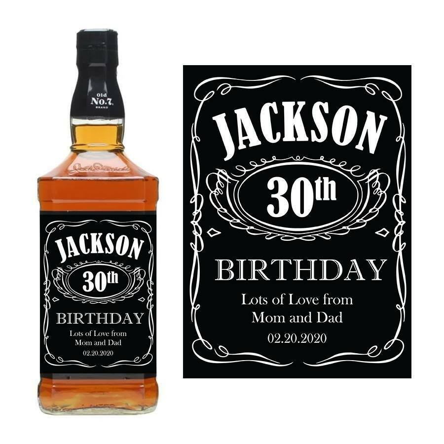 Personalised Jack Daniels whiskey Label