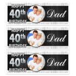 BLACK & WHITE BIRTHDAY DAD PHOTO BANNER