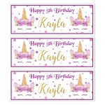 PURPLE UNICORN BIRTHDAY BANNER