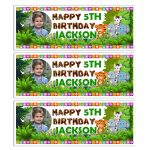 Childrens Animal Themed Personalised happy Birthdau Photo banner