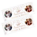 wedding anniversary photo wall banner rose gold