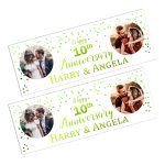 wedding anniversary photo wall banner green