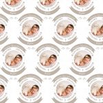 a baby sleeping in a circle