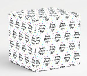 Happy Birthday Name Gift Wrapping Paper
