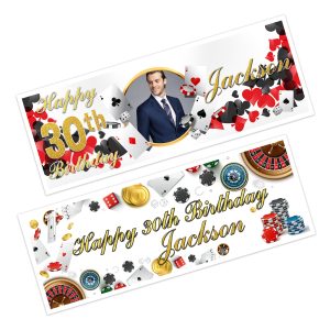 Casino Happy Birthday Banner