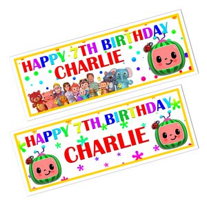 Cocomelon Happy Birthday Banner Â