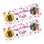 pink birthday photo wall banner