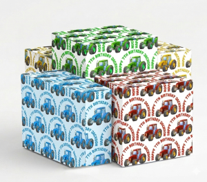 Tractor Happy Birthday Wrapping Paper