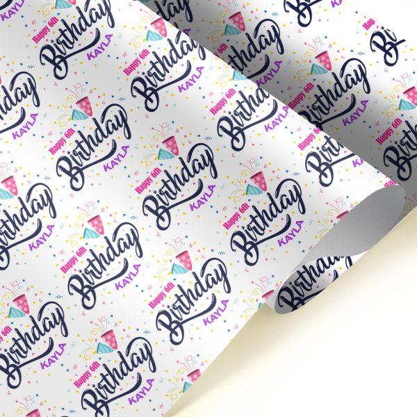 name on gift wrapping paper