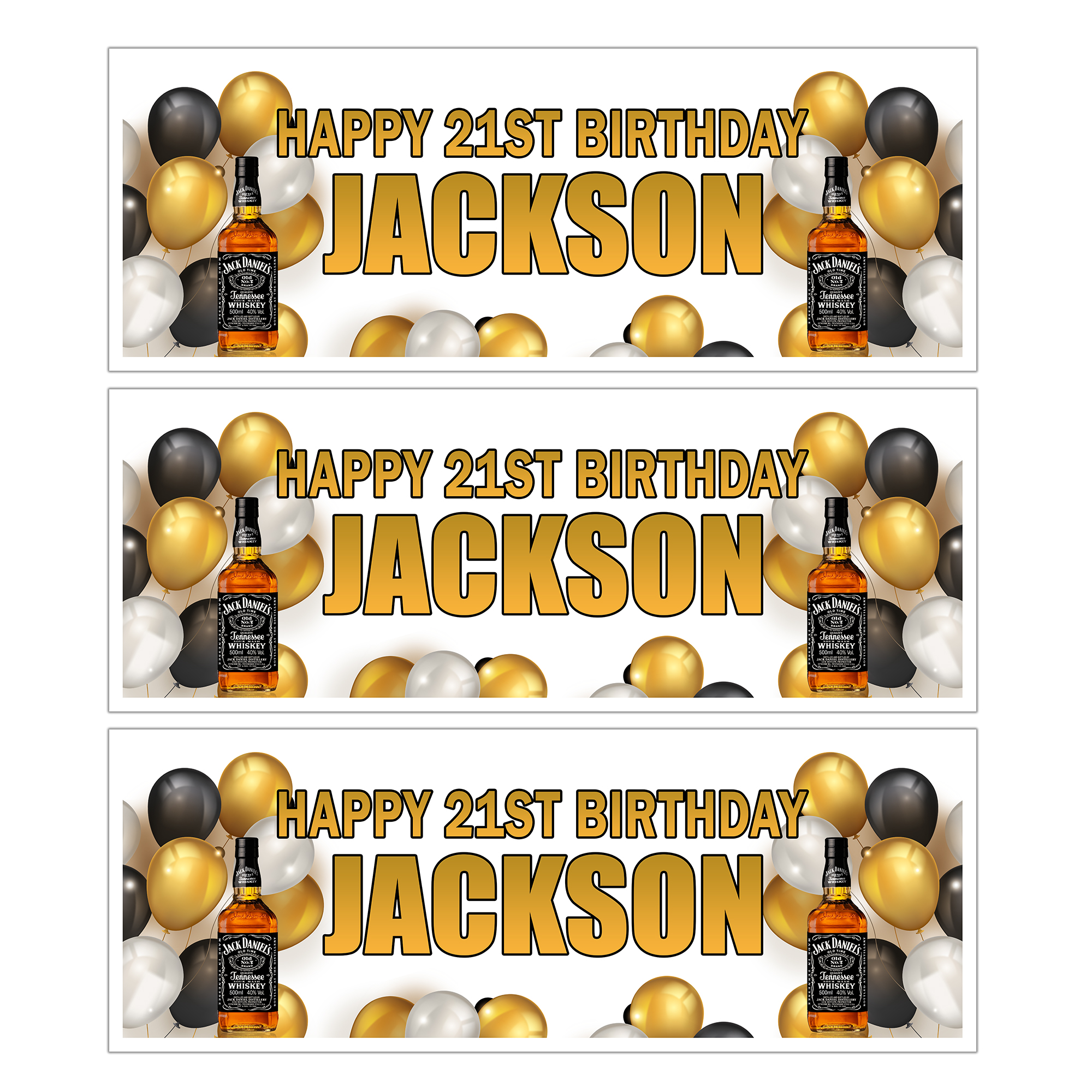 Jack Daniels Birthday Banner - Get Invited