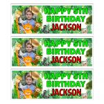 Kids safari animal Theme personalised birthday banner
