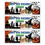 a group of banners with a picture of a person and pumpkin