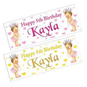 baby girl birthday banner