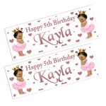 dark skin baby princess banner