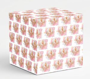 Girls Photo Happy Birthday Wrapping Paper