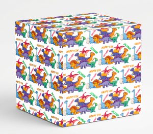 Dinosaur Personalised Birthday Wrapping Paper