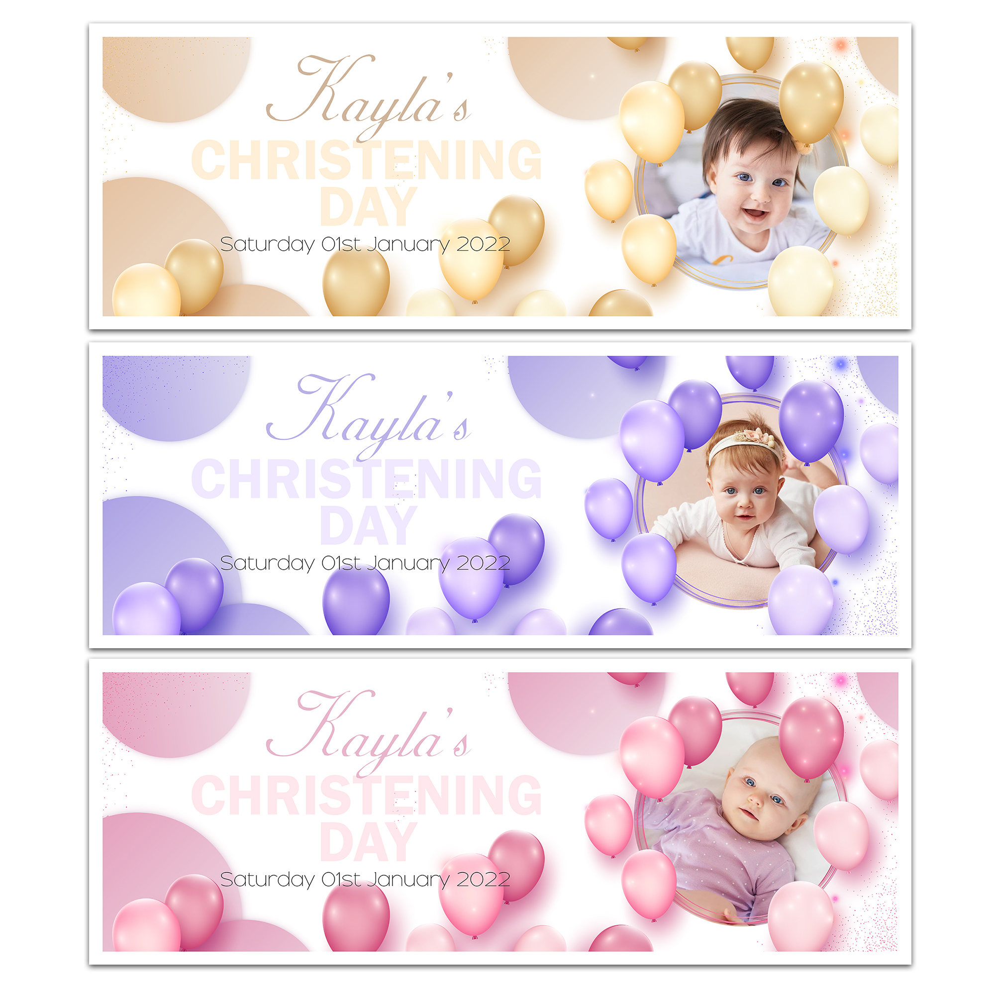 Christening Photo Banner Get Invited