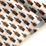 a close up of a whiskey gift wrapping paper