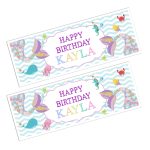 mermaid tail party banner
