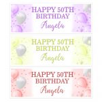 Pastel Coloured Happy Birthday Banner