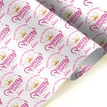 princess writing in pink birthday paper
