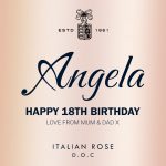 Personalised prosecco label
