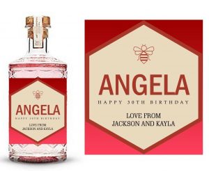 Red Gin Label