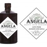 Hendricks bottle with a happ Birthday name Label