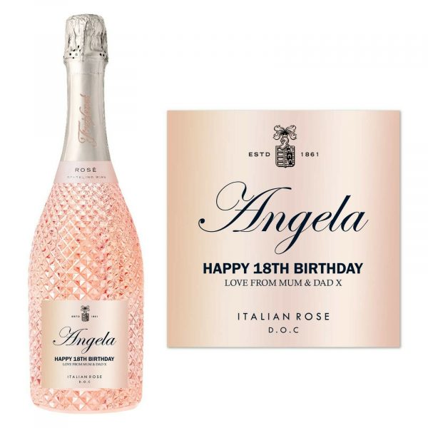 a bottle of Freixenet prosecco with a label
