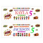 Superhero Happy Birthday Banner