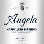 Personalised prosecco label