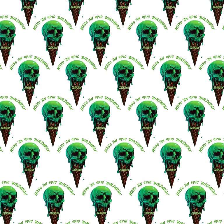 Skull Wrapping Paper - Get Invited