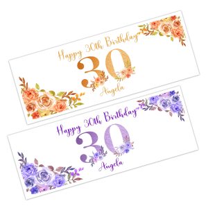 flowers on a birthday decoration