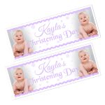 purple christening decorations