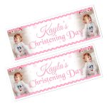 pink christening wall decorations