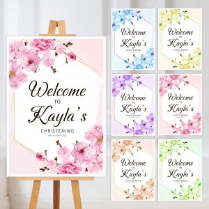 welcome party stand up sign