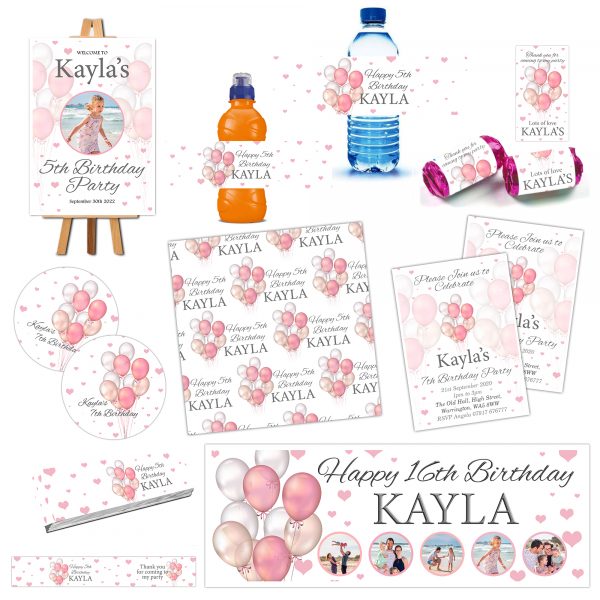 happy birthday pink decorations