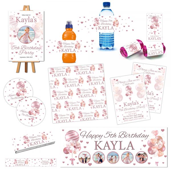 Personalised party decor collection.
