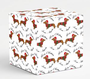 Christmas Sausage Dog Wrapping Gift Paper
