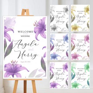 Floral wedding sign