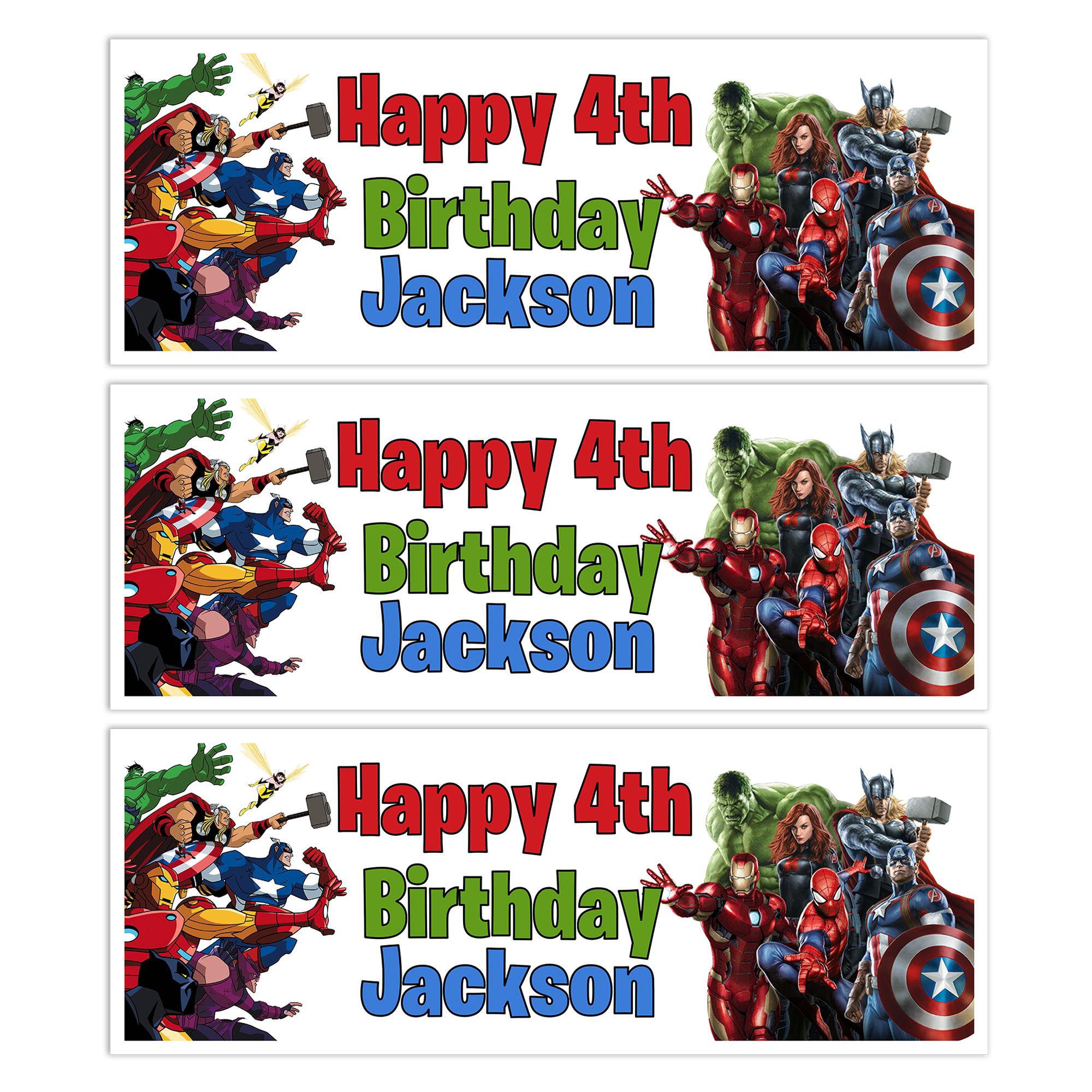 Marvel Happy Birthday Banner - Get Invited