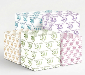 Personalised Birthday Floral Wrapping Paper