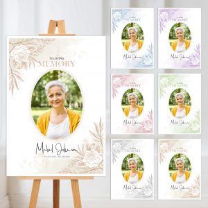 Funeral Memorial Photo Sign