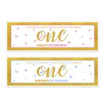 1st Birthday Banner Two sizes Pink or blue Free delivery