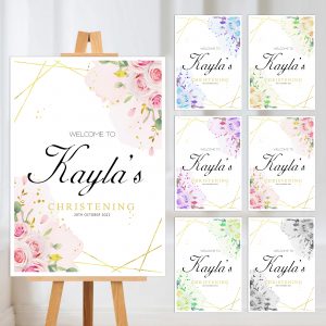 Personalised Christening Baptism Welcome Sign