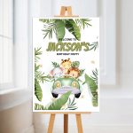 Safari Animal Theme Birthday Party welcome Sign