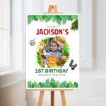 Jungle them sign with photo of child