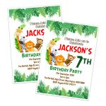 Jungle themed party invites