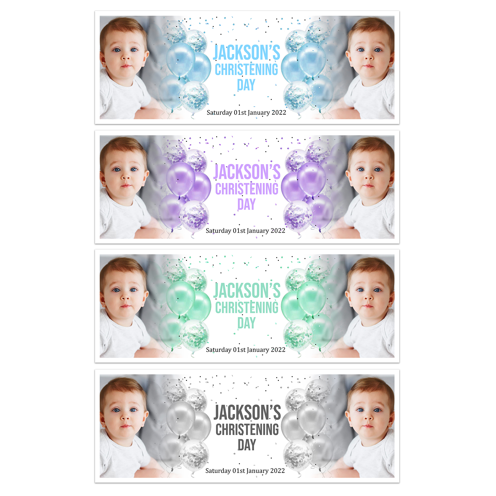 Boys Christening Banner Get Invited